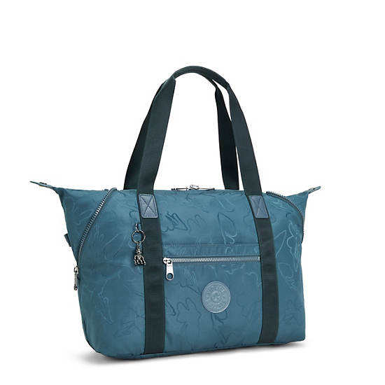 Bolso Tote Kipling Art Medium Iconic Azul Marino Grises | MX 1448YX